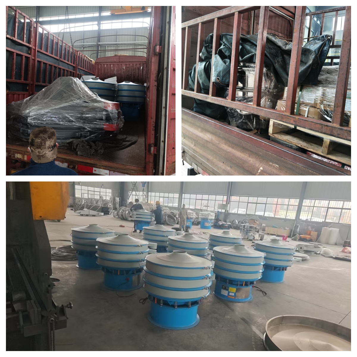 9臺(tái)一米旋振篩， 1500型料斗專車發(fā)貨