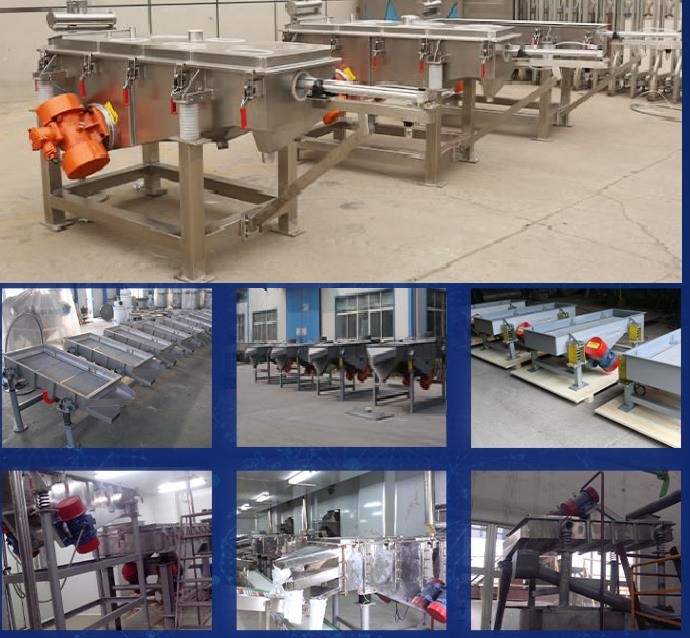 直線振動(dòng)篩使用，粉末食品醫(yī)藥顆粒過(guò)濾除雜分級(jí)