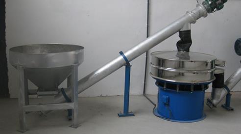 山東某淀粉廠家定制的配套振動(dòng)篩篩分輸送系統(tǒng)，使用效果良好！